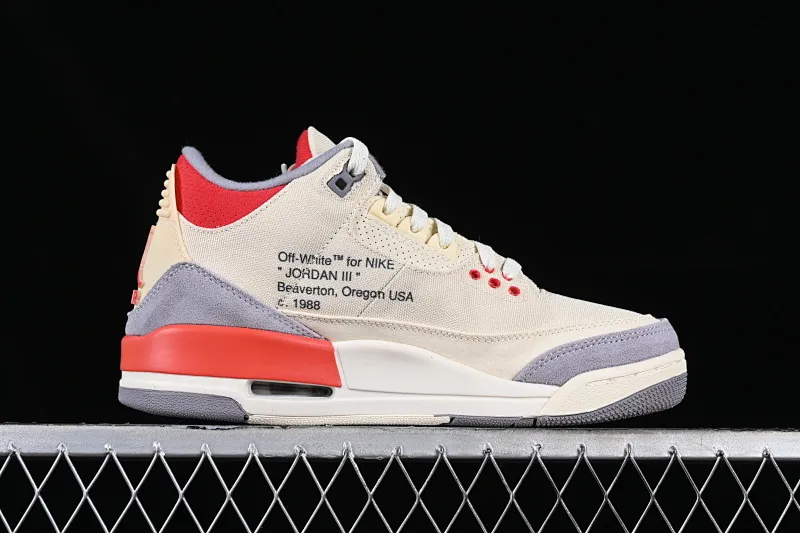 All categories Air Jordan Jordan series basketball shoes Air Jordan 3 Air Jordan 3 "Co-Branding" AJ3 Joe 3 cement gray canvas deconstruction DH7139-002